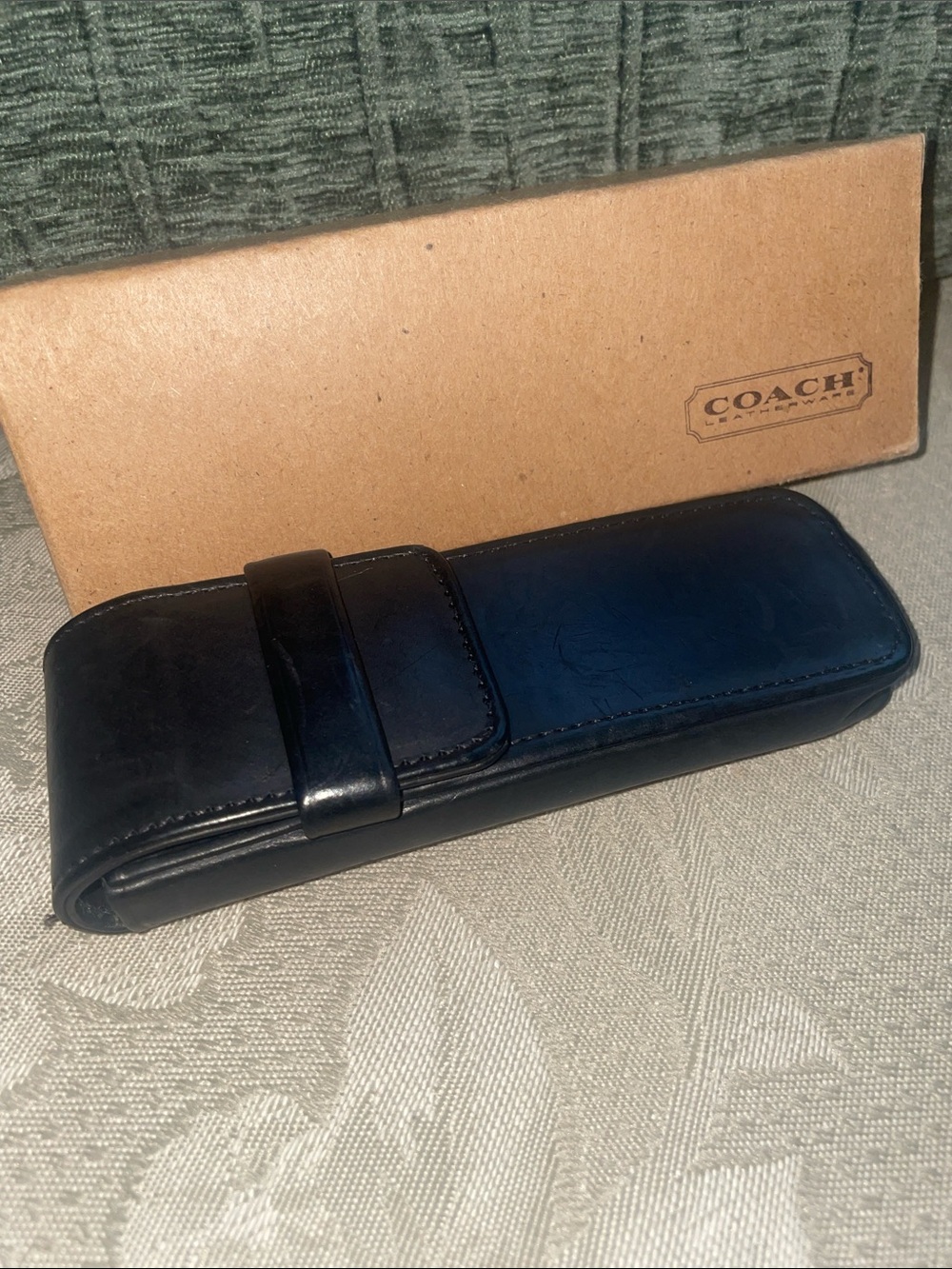 Coach Black Leather Pen Case